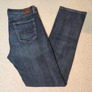 Lucky Brand Mens 121 Heritage Slim Jean 34 x 34 Indigo Dark Wash Zip Fly Stretch